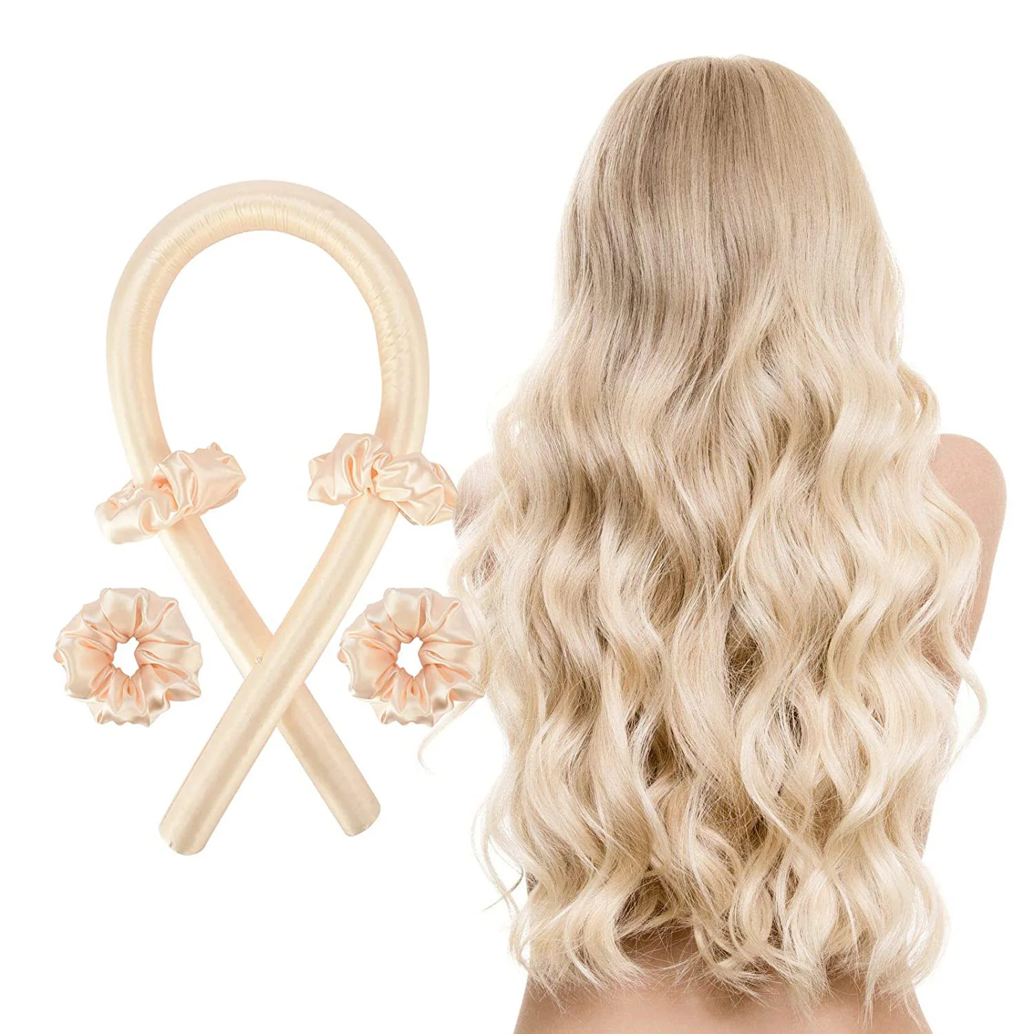 New Hair Rollers Curling Flexible Rods Magic Wave Hair Spiral No Heat Pear Flower Curling Iron Modeling Accessories