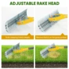 Thatch Rake, 15-Inch Lawn Thatching Rake, Robust Dethatcher Rake, Efficient Steel Metal Rake with Handle 4