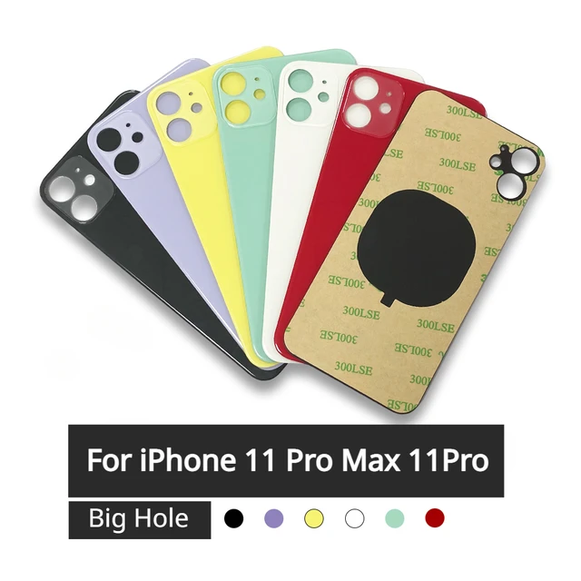 Vitre arrière iPhone 11 Pro Max Or (Grand trou) Sans Logo