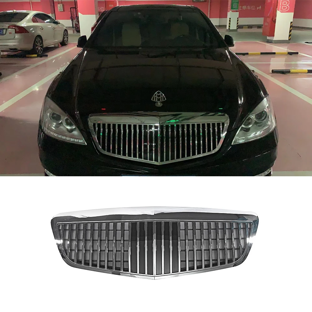 

Black Radiator Grilles For Mercedes Benz S Class Promote Maybach 2019-2012Front Double Kidney Hood Gloss Plasstic
