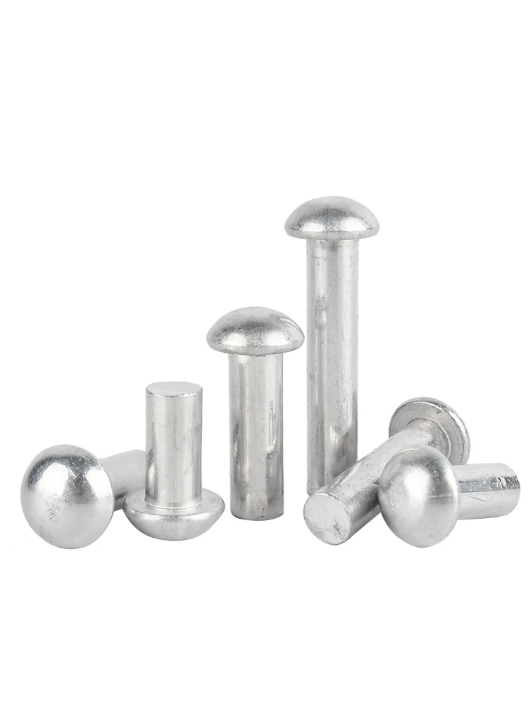 Aluminum Alloy Solid Round Head Rivet Button Head Rivet Self-plugging Hand Knock Rivet GB867 M2 M2.5 M3 M4 M5 M6 M8