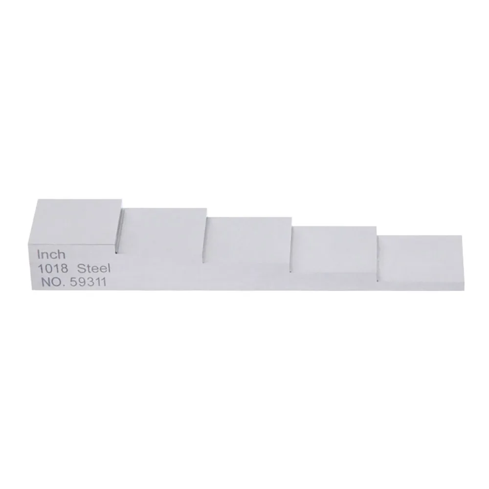 Deentest 5 Step Calibration Block 0.100"-0.200"-0.300"-0.400"-0.500" Inch 1018 Steel for Thickness Gauge Calibration UT Block calibration block