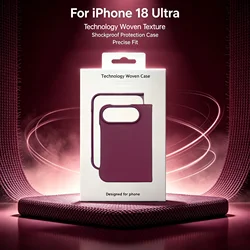 Woven Texture Magnetic Shockproof Case with 1:1 Original - Device Color Technology for iPhone Duo (Wine red)
