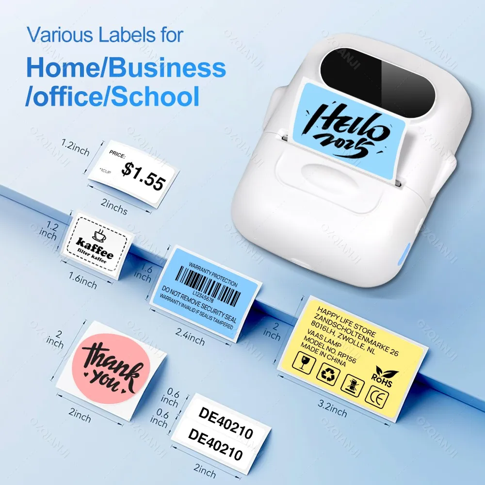 Marklife P50 Adhesive Label Printer Wireless Pocket Sticker Label Maker Portable Mobile Printer For Office Home DIY Tag Inkless