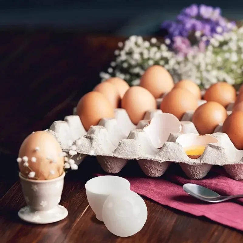 2 Pcs Egg Poacher Mini Microwave Oven Cooking Cup Steamed Scrambled Eggs