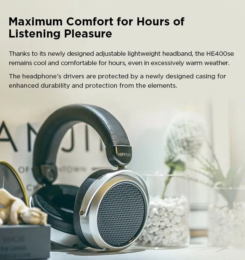 Original Hifiman HE400se Over Ear Planar Magnetic Headphones 25ohm Open-Back Design Orthodynamic Earphone 20Hz-20KHz NEO