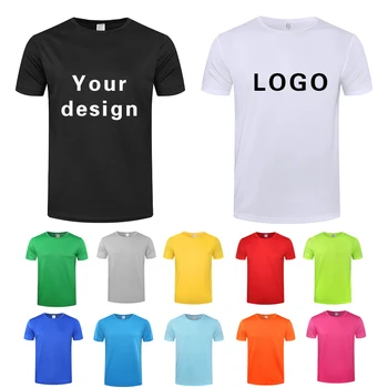 Maglietta stampa Logo donna per uomo asciugatura rapida corsa palestra manica corta maglia personalizzata abbigliamento sportivo foto fai da te Team Brand Design