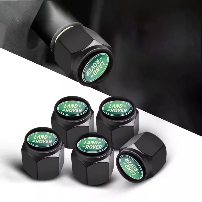 Metal Car Wheel Tire Valve Air Stem Cap Land Rover Freelander L2 LF Discovery 3 Sport Range Rover Velar Defender Evoque 5pcs tire valve caps tire valve cap tire stem cover