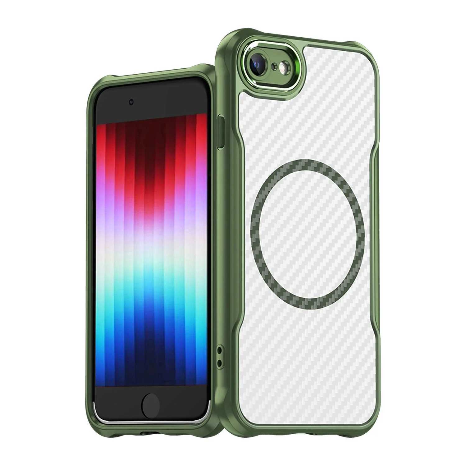 Sleek Carbon Fiber Pattern Magnetic Protective Phone Case