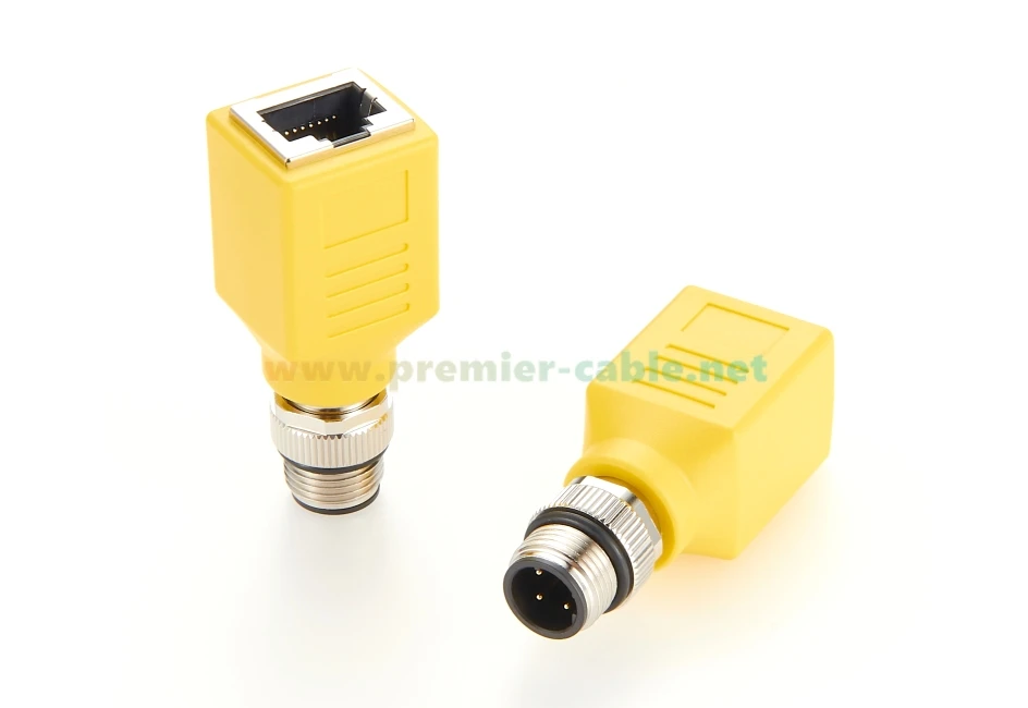 Profinet RJ45 auf M12 4-poliger D-Code-Durchführungsschottadapter IP67 Shield M12 auf RJ45 Cat6 Ethernet-Netzwerk-Rundsteckverbinder – Detail 7