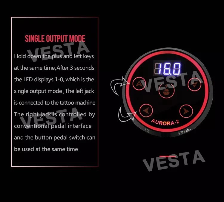 Equipamento duplo da tatuagem da fonte digital
