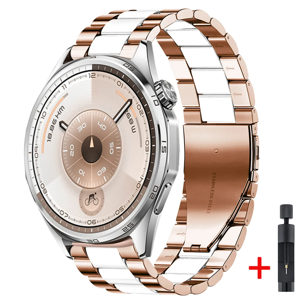 Elegant 22mm Metal Strap - Fashion Wristband