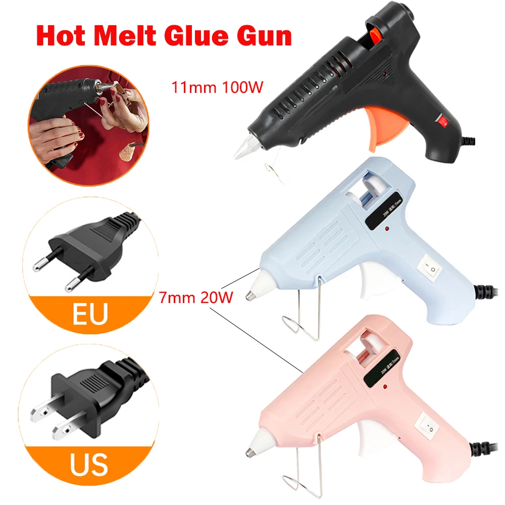 20W/100W Hot Melt Glue Gun Use 7/11mm Glue Sticks DIY Household Industrial hot melt glue gun,hot glue gun,cordless glue gun