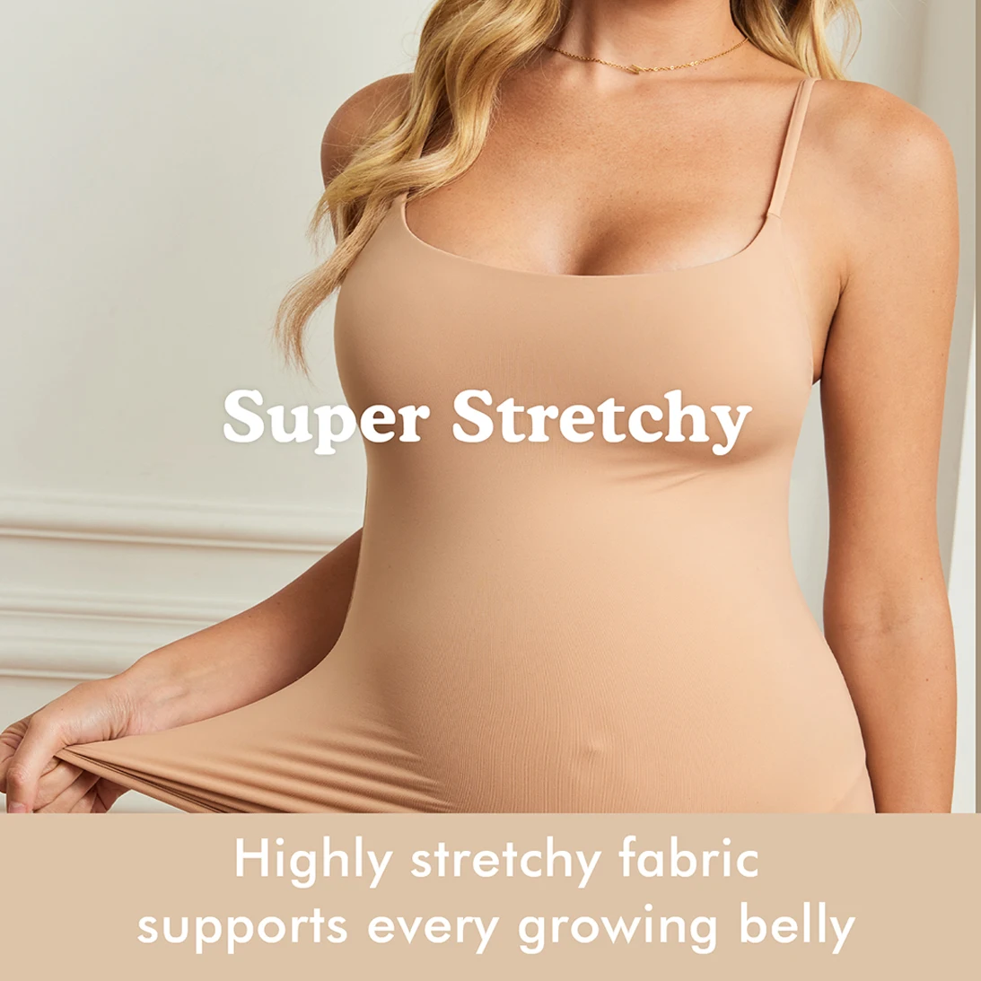 Super Stretchy Inbarely Maternity Tank Top for Woman Square Neck Camisole with Built in Bra Sleeveless Pregnancy Basic Yoga Tops maternity tank tops maternity tank top