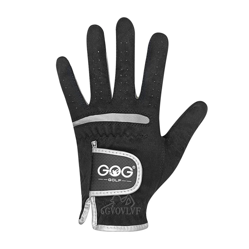 Black Professional Breathable Lycra Golf Gloves - Ambidextrous Use