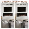 Aerus 72 Inch Smart Linear Electric Fireplace - Recessed in-Wall and Wall-Mount, Multiple Flame Colors, Compatible 2