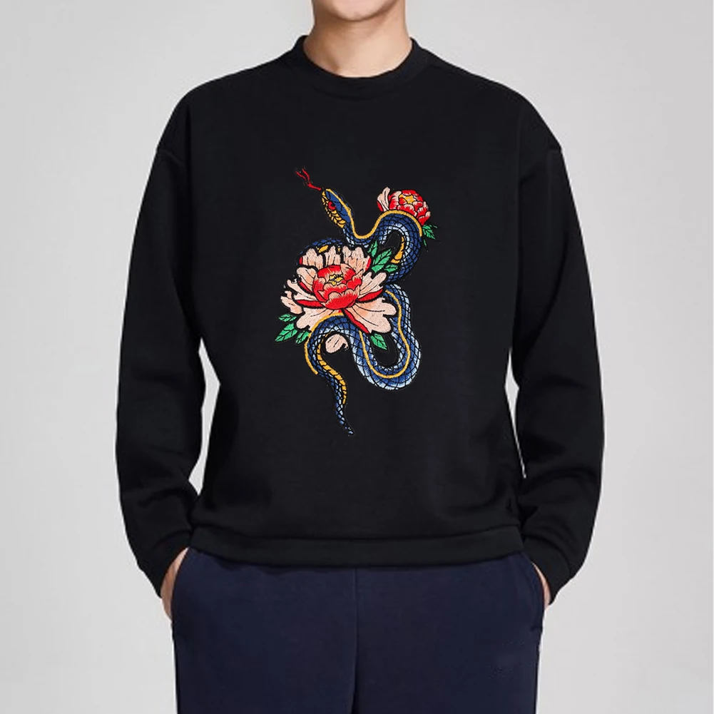 Personalisierte Stickerei selbstklebende Schlange Rose Patch Abzeichen Cartoon Tier Muster Patch Patch Nähen Kleidung DIY Zubehör