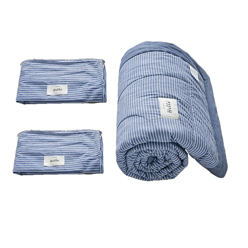 

Powder thin pure cotton summer air conditioning quilt+pillow cover 2 sets of bedding set quilt set