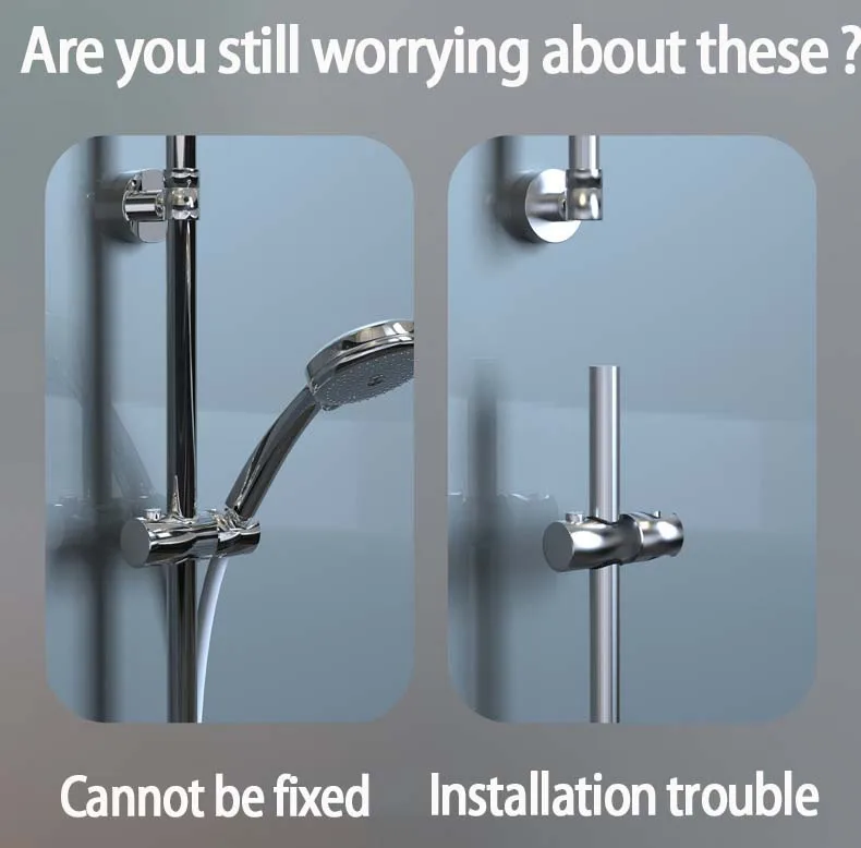 New Shower Universal Shower Head Holder Wall Mount Fixing Stand