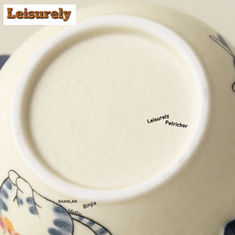 180ML Hand Painted Cat Scent Dragon Egg Teapot Retro Tea Infuser Pot Tea Soaking Kettle With Filter Teaware Supplies Collection