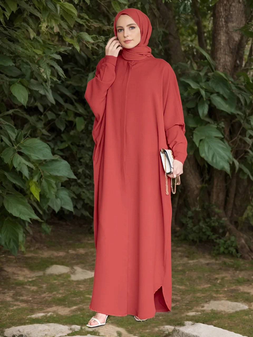 Eid Muslim Abaya for Women Dubai Split Prayer Dress Morocco Caftan Saudi Arabic Party Dresses Kaftan Robe Ramadan Batwing Abayas