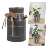 Retro Milk Bottle Vase Decor Handheld Flower Bucket Vintage Rural Iron Arrangement Container Planter Planting 5