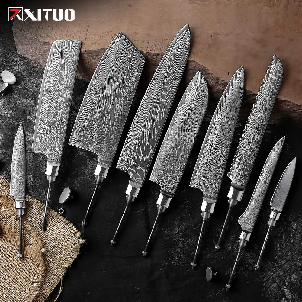 XITUO 67 Layers Damascus Steel VG10 High Hardness Kitchen Knives Blank