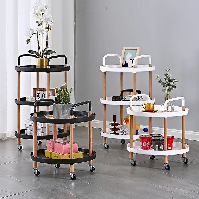 Hotel Trolley Hotel Furniture solid wood +PP coffee table hotel cart hotel room service trolley cafe table 47*47*54/82cm