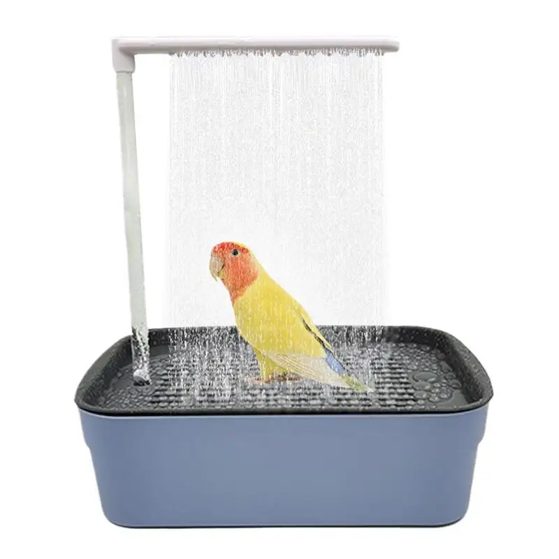 Bird Automatic Bathtub Parrot Shower Box Bird Bath Parrot Automatic Bathing Box With USB Adjustable Faucet Bird Supplies