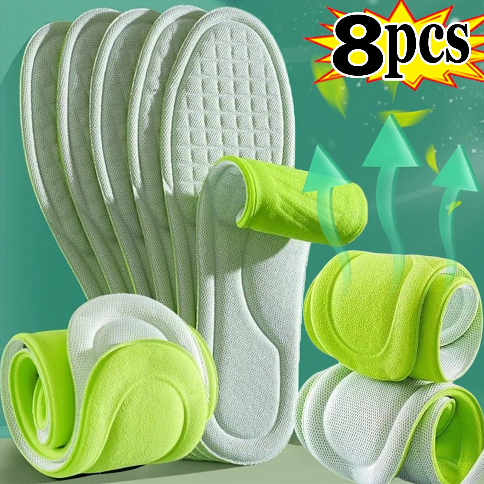 RocSoc Memory Foam Insoles - Anti-Mold, Anti-Bacterial, Deodorizing For Men & Women