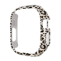 Premium Hollow Hard PC Bumper Shell Protector for 49mm Ultra 1 2 3 (Black leopard)
