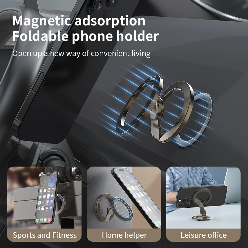 2025 Double-Sided MagSafe Phone Holder for iPhone 14/15/16, Foldable 360° thumbnail 6