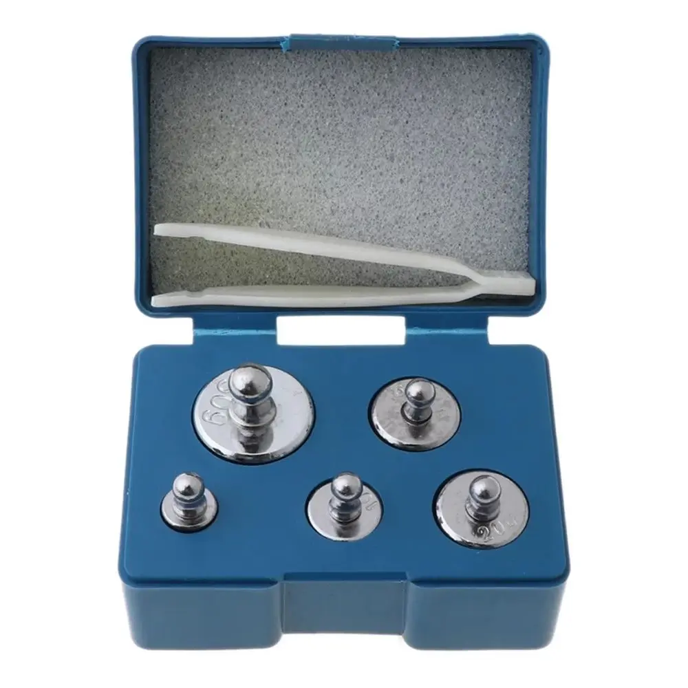 Precision Calibration Weight Digital Scale Set Kit with Tweezers For Weight Scale Tools Include 50g 20g 10g 5g 5pcs