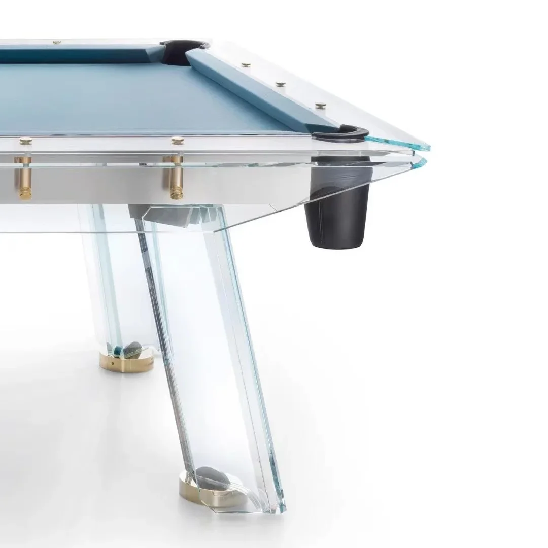Tavolo da Biliardo Moderno di Lusso 7ft 8ft 9ft con Vetro Temperato e Tasche a Caduta per Casa, Ufficio, Club Privato - immagine 5