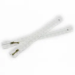 Set of 5 Nylon Lace Zippers - 12 Inch - 30CM (5Pcs White)