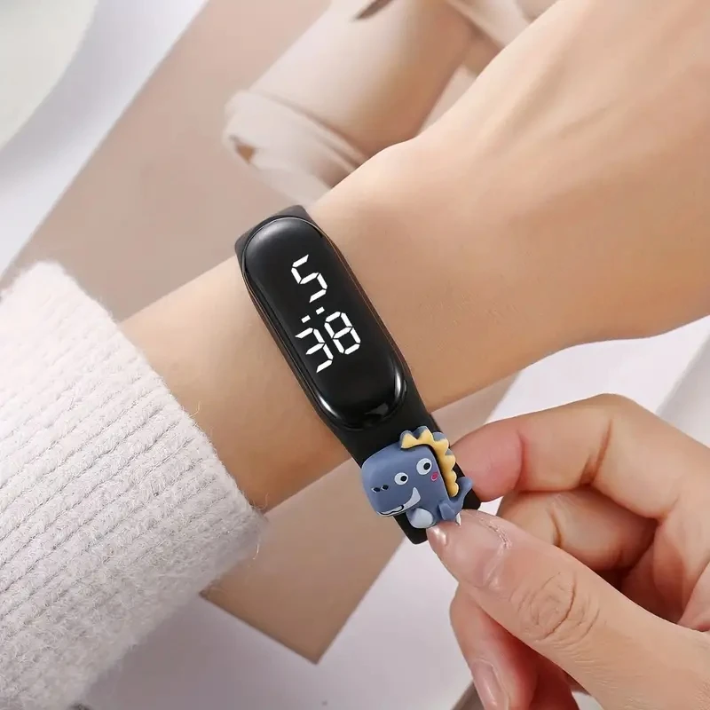 New Cartoon LED Electronic Watch 3 Action Figure Band Creative Student Plastic Bracelet CHILDREN'S Touch electronic watch