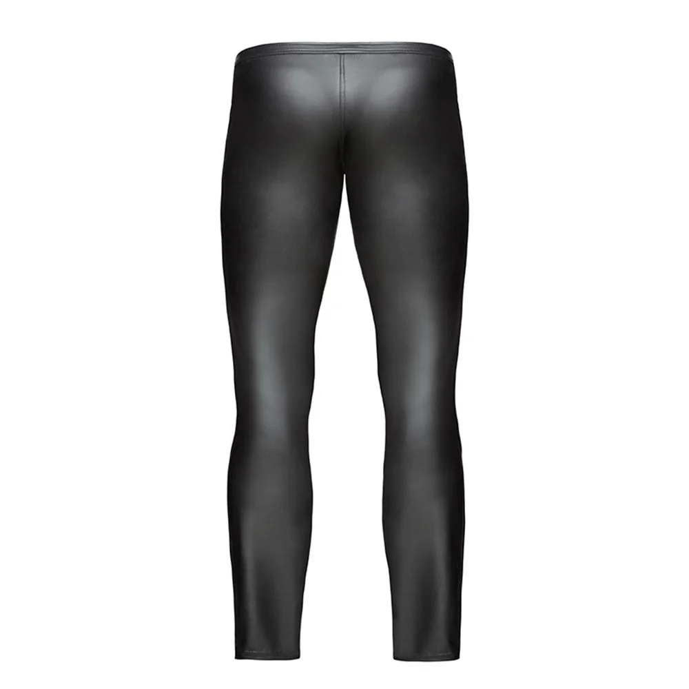 Plus Size Men's Faux Leather Pants Sexy Erotic Lingerie Fetish Hot Legging Nightclub PU Latex Male Tight Trousers
