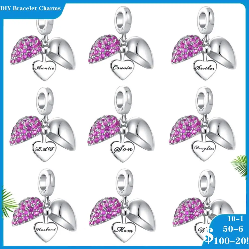 

New Silver 925 Charms Family Blessing Pandora Bead Charm Fit Original Pandora Bracelet For Women DIY Jewelry Gift