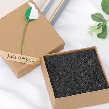 Fashion Jewelry Gift Box Exquisite Flannel Gift Box For Necklace & Earrings & Bracelet & Anklet & Ring