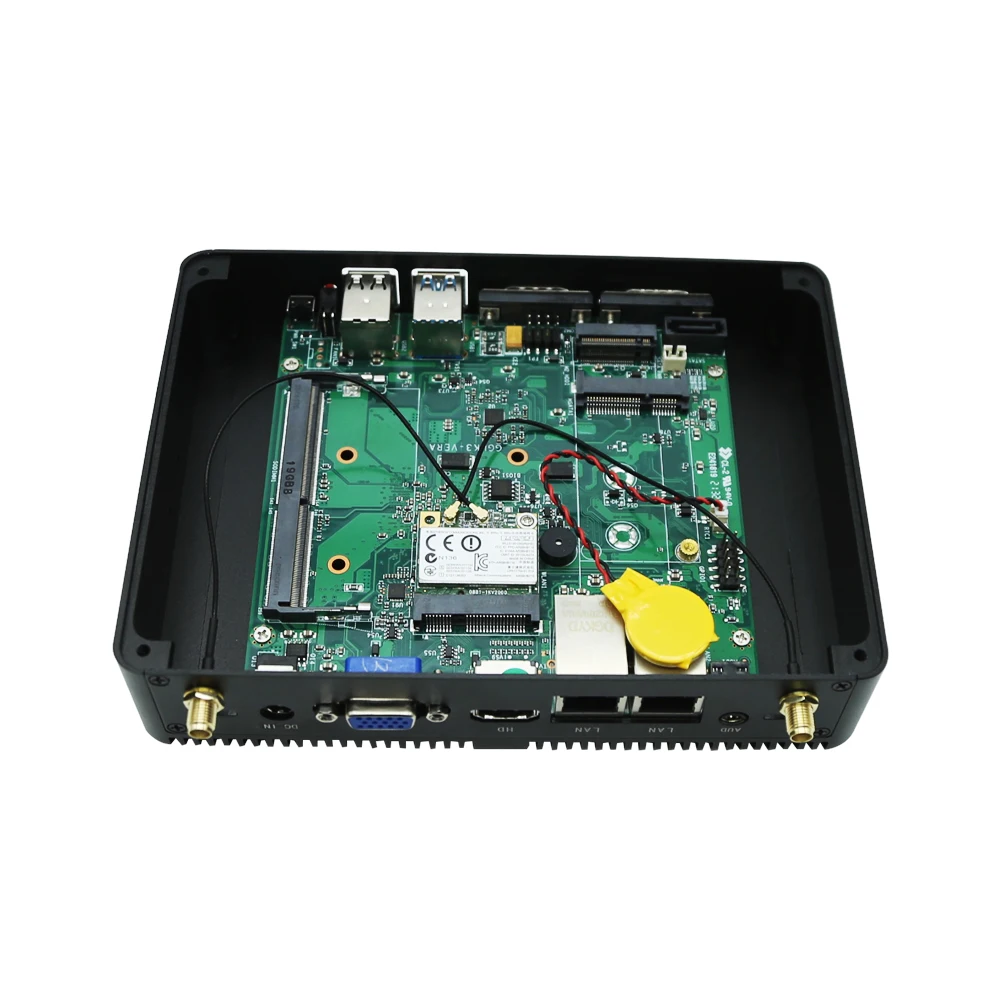 Eglobal  ǻ ̴ PC,   J4125 ũž Ʈ 2 RJ45 Lan 2 RS232 Com 2 USB3.0 2USB 2.0 DDR4 HDMI VGA