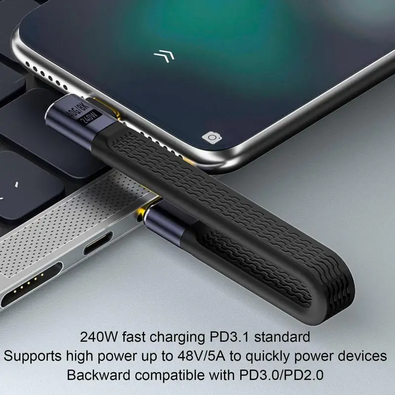 

USB C To Type C Cable 40Gbps Fast Charging Bendable USB C Cord Phone Charger Flexible For Macbooks Pro Various Type C Devices