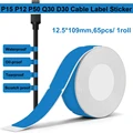 Blue cable label