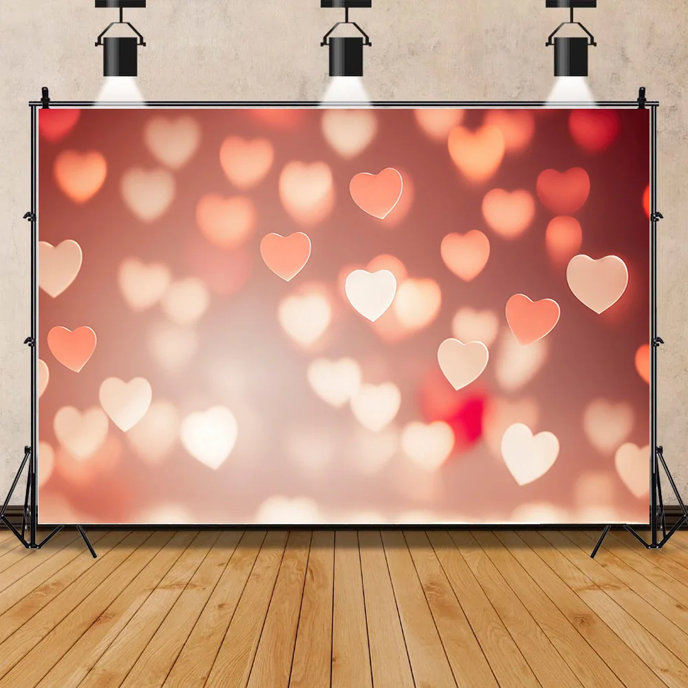 

SHENGYONGBAO Red Heart-Shaped Creative Confession Scene Background Valentine's Day Love Photo Studio Photography Backdrops RQ-46