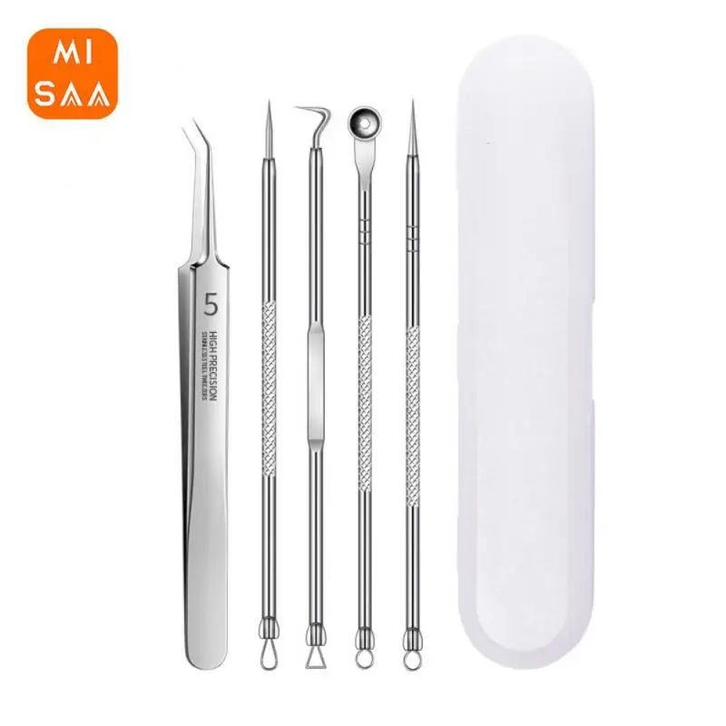 

Blackhead Stable To Grip Tweezers And Resistant To Slipping 1 Set Acne Clip Acnetools Acne Smooth And Burr-free Stainless Steel