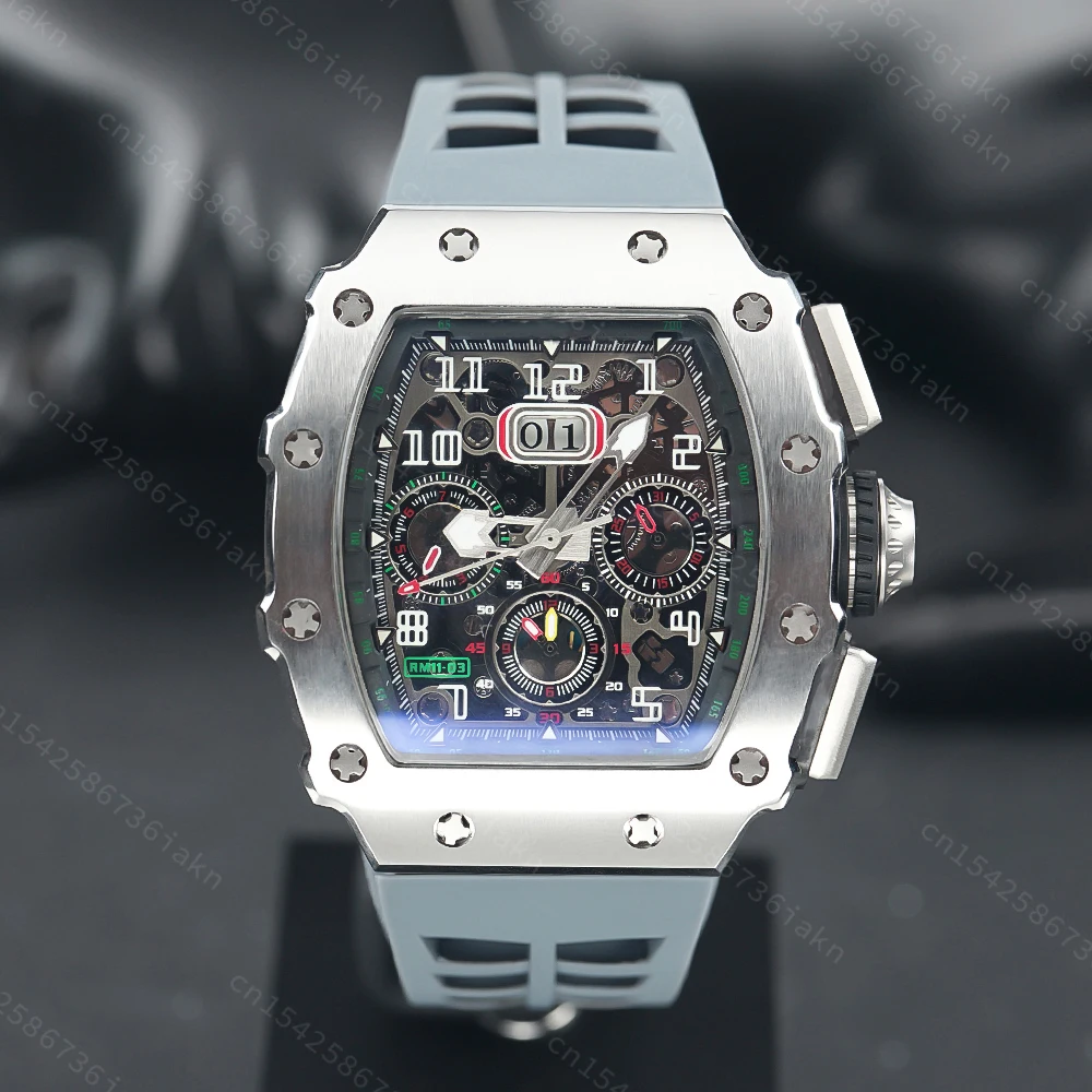 2022 Fashion New Men's Automatic Watch Stainless Steel Material Rubber Strap Sapphire Glass Mirror Casual Sports Waterproof