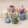 Portable Baby Feeding Drinkware Cup Newborn Learning Hand Shank Bottles Silicone Tableware Toddler Water Bottle Baby Accessories 1