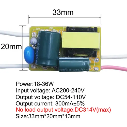 8-24w 18-36w 36-50w LED Driver Transformer power supply Adapter 280mA-300mA LED Non-Isolated  Constant Current Driver Power Unit - Image 3