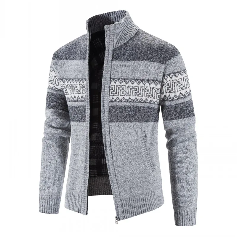 

2024 New Men's Sweaters Autumn Winter Warm Cashmere Wool Zipper Cardigan Sweaters Man Casual Knitwear Sweatercoat Male Clothe