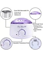 Waxing Kit,Wax Warmer For Painless Wax Heater Hair Removal Hard Wax Beans For Full Body, Legs, Face, Eyebrows, Bikini Wax For Wo 2