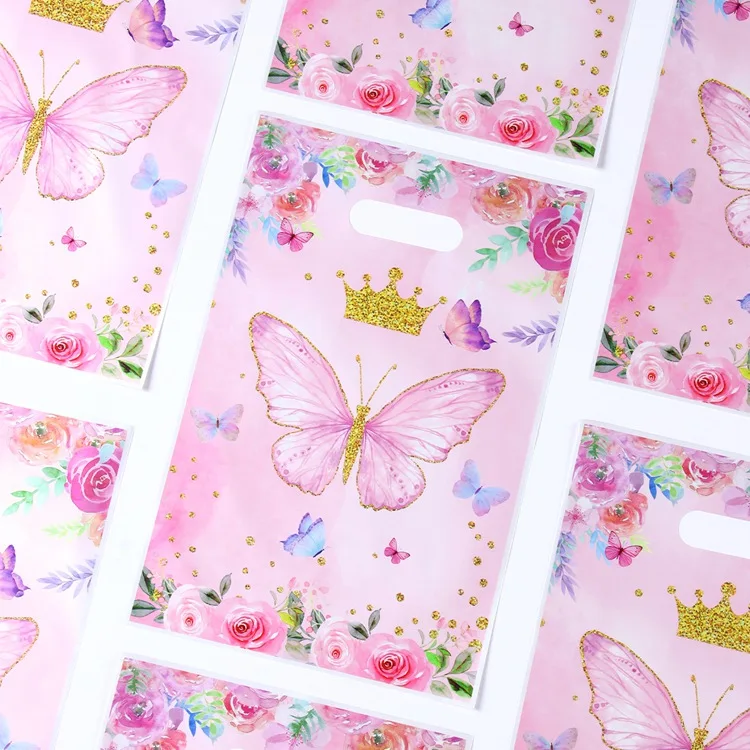 Pink Butterfly Candy Boxes – Gift Packing Bags for Girl Birthday, Baby Shower, Party Fa... - SKU CCB02009 - UGI Packaging